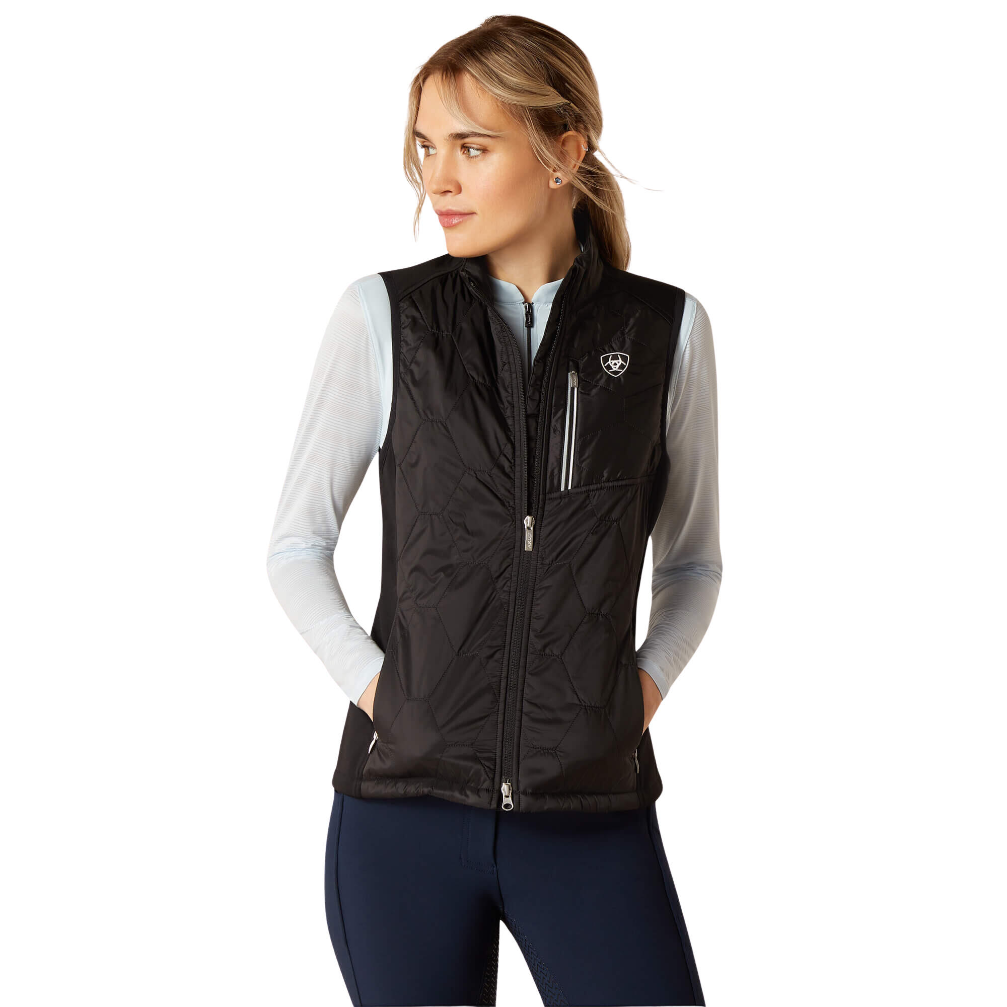 Ariat - Doudoune Équitation Sans Manches Femme Ariat Fusion Insulated - Doudoune Synthétique - Noir - 38 S - Decathlon
