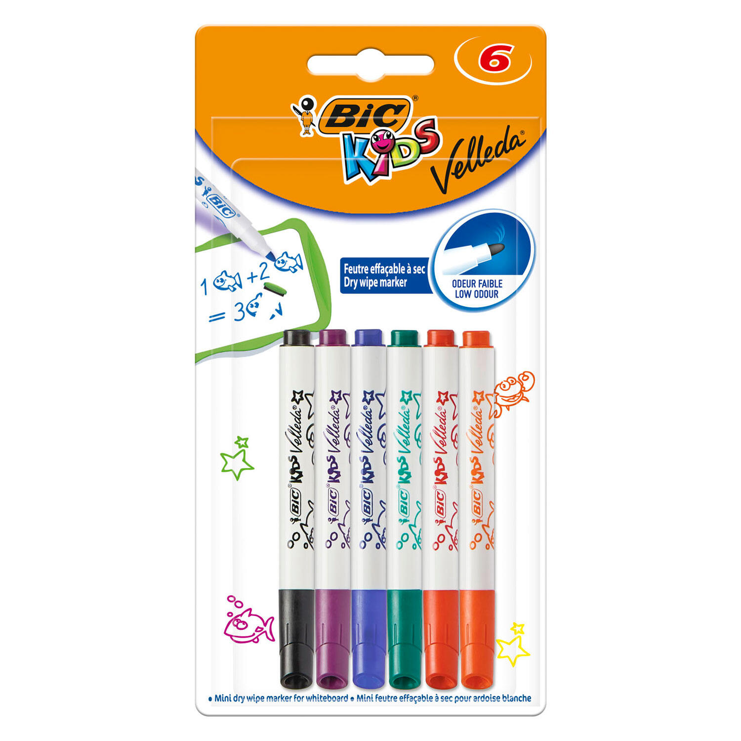 BiC Velleda, Whiteboard Marker, Assorted, Broad, Non-Permanent, Chisel