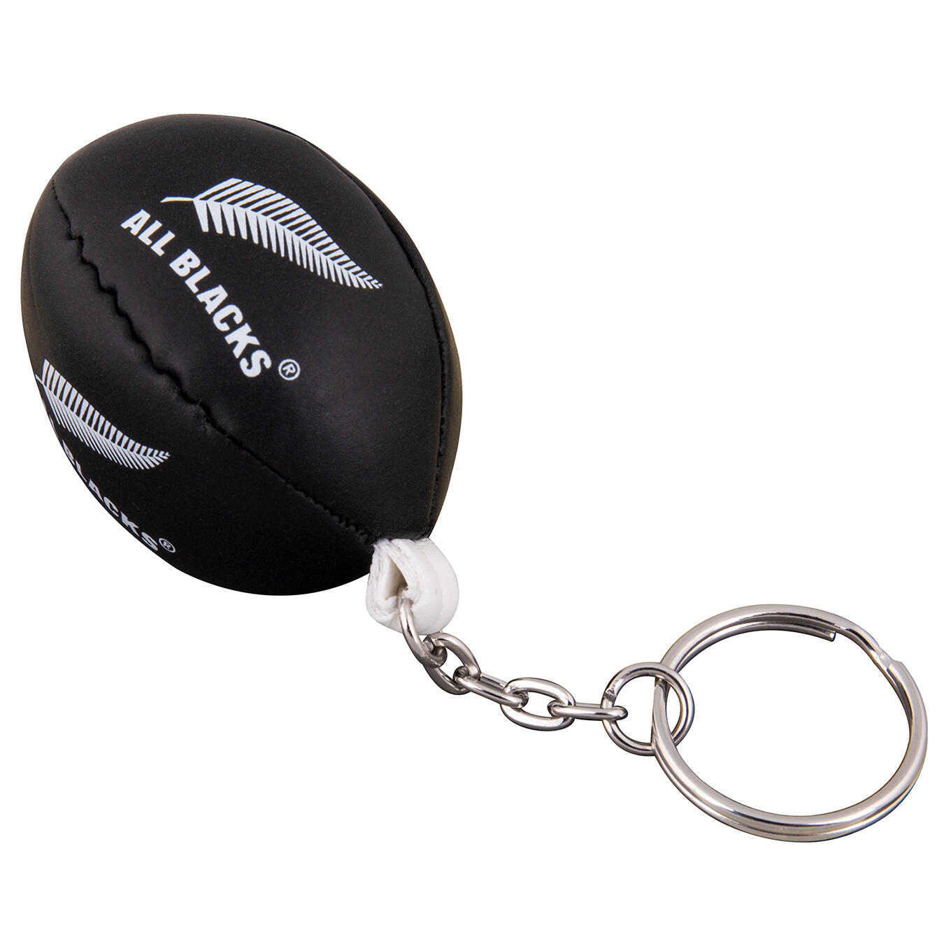 Porta-chaves bola de rugby preta em espuma gilbert all blacks