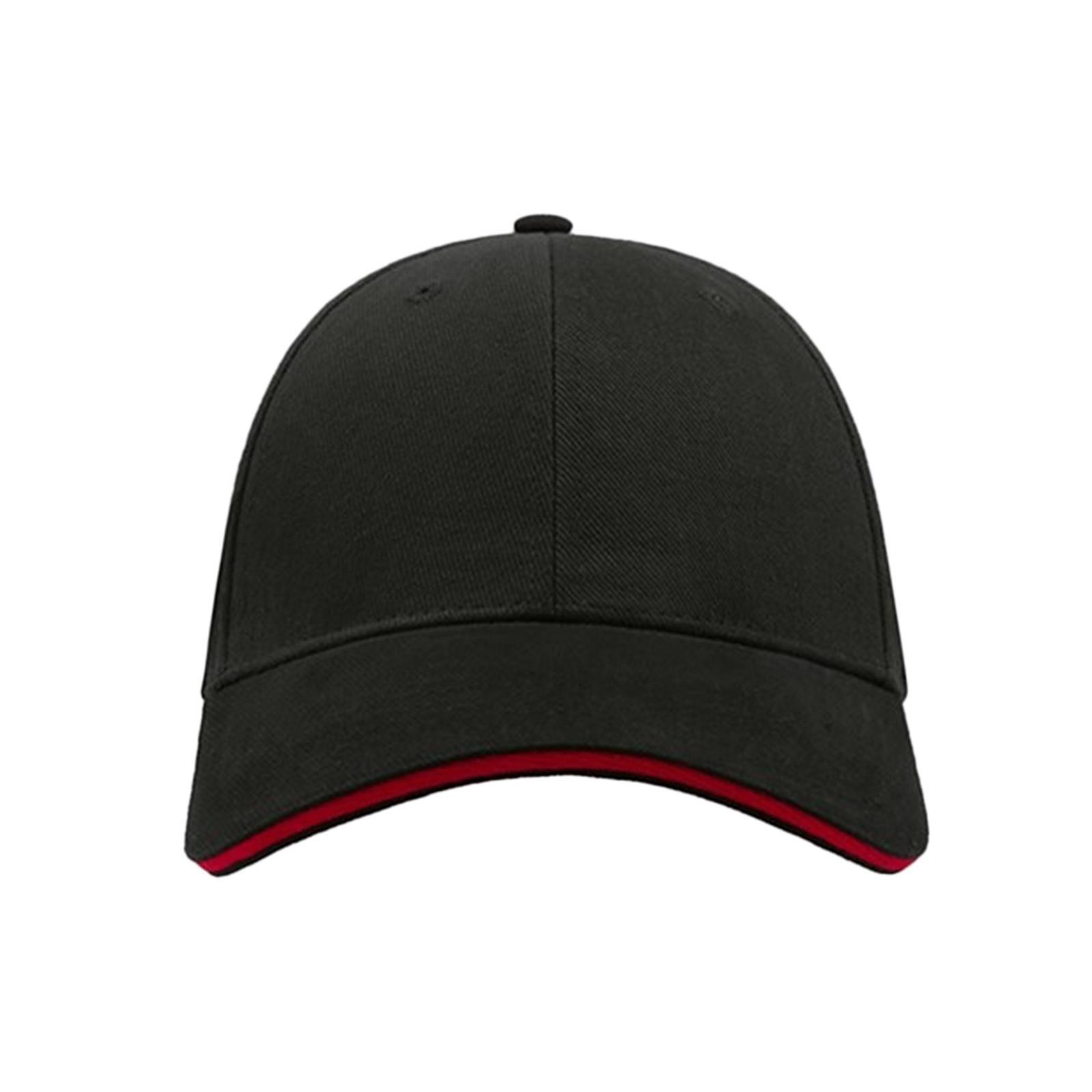 Casquette Sandwich En Coton Épais Mixte (Noir / Rouge) 4/4
