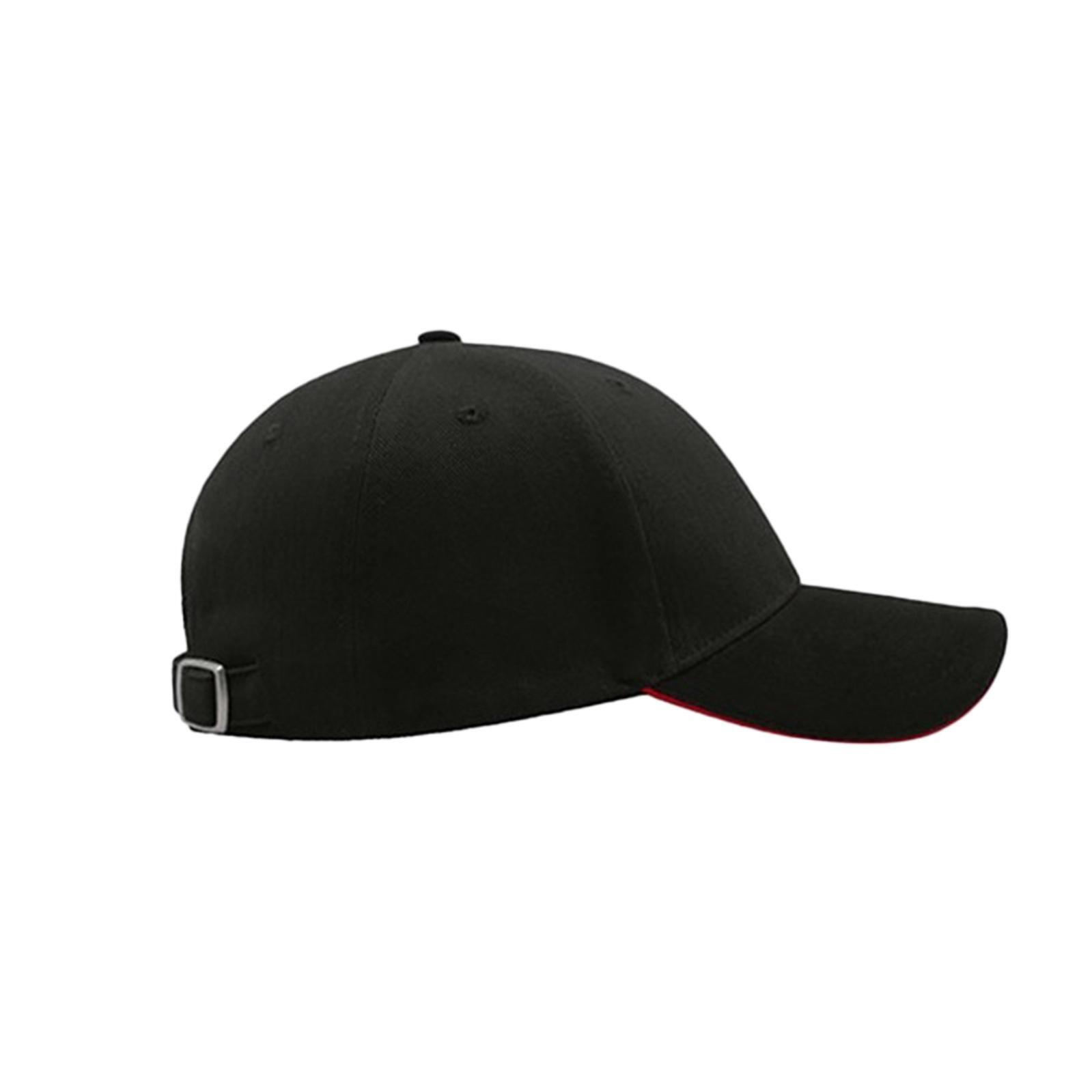 Casquette Sandwich En Coton Épais Mixte (Noir / Rouge) 3/4