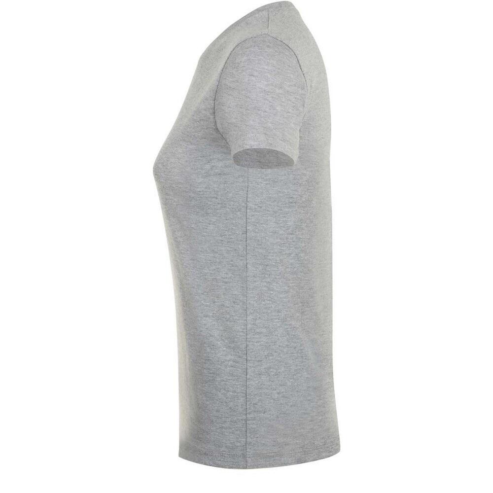 Maglietta Donna SOLS Regent Grigio Melange 3/4