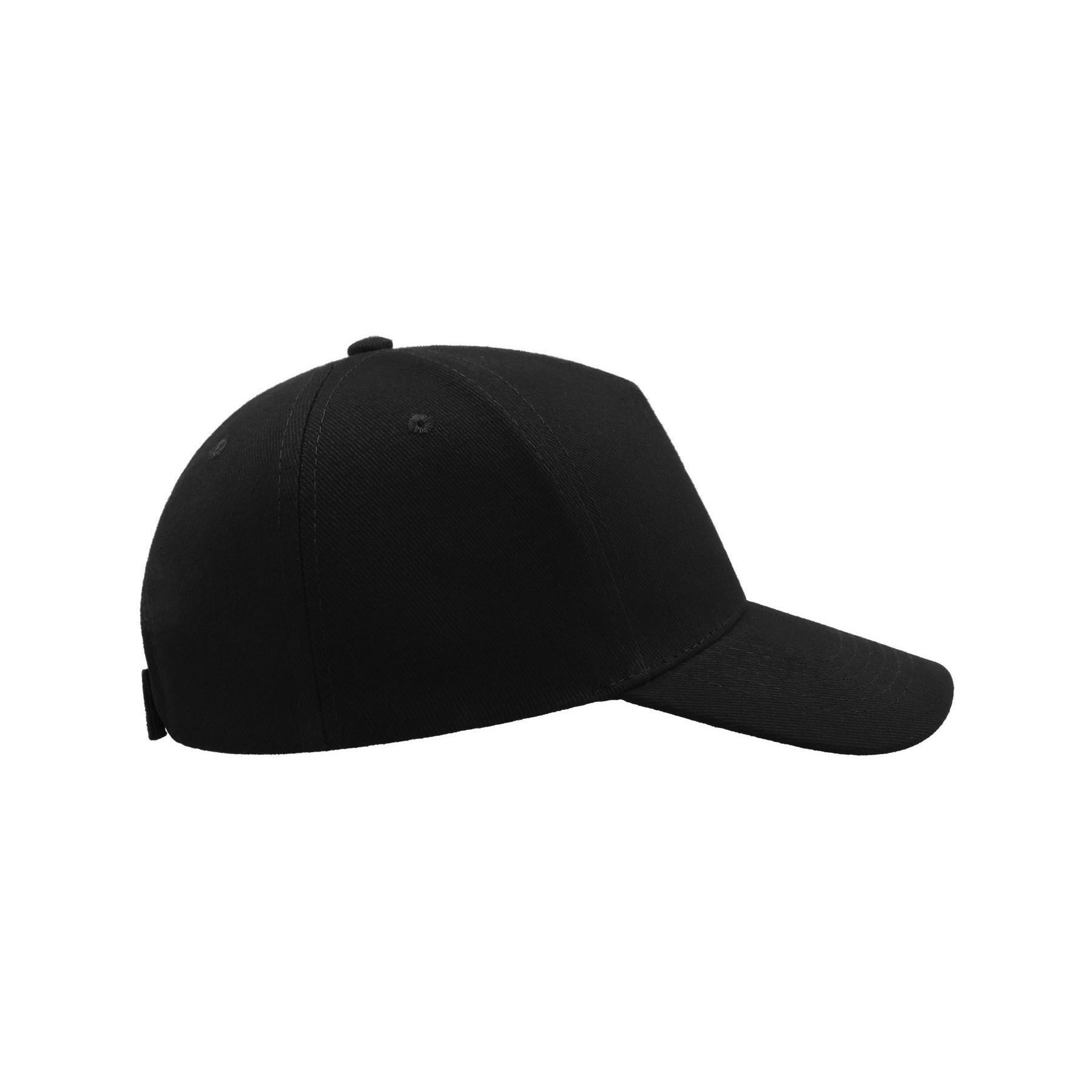 Gorra de 5 paneles de algodón modelo Liberty Five Negro 4/4