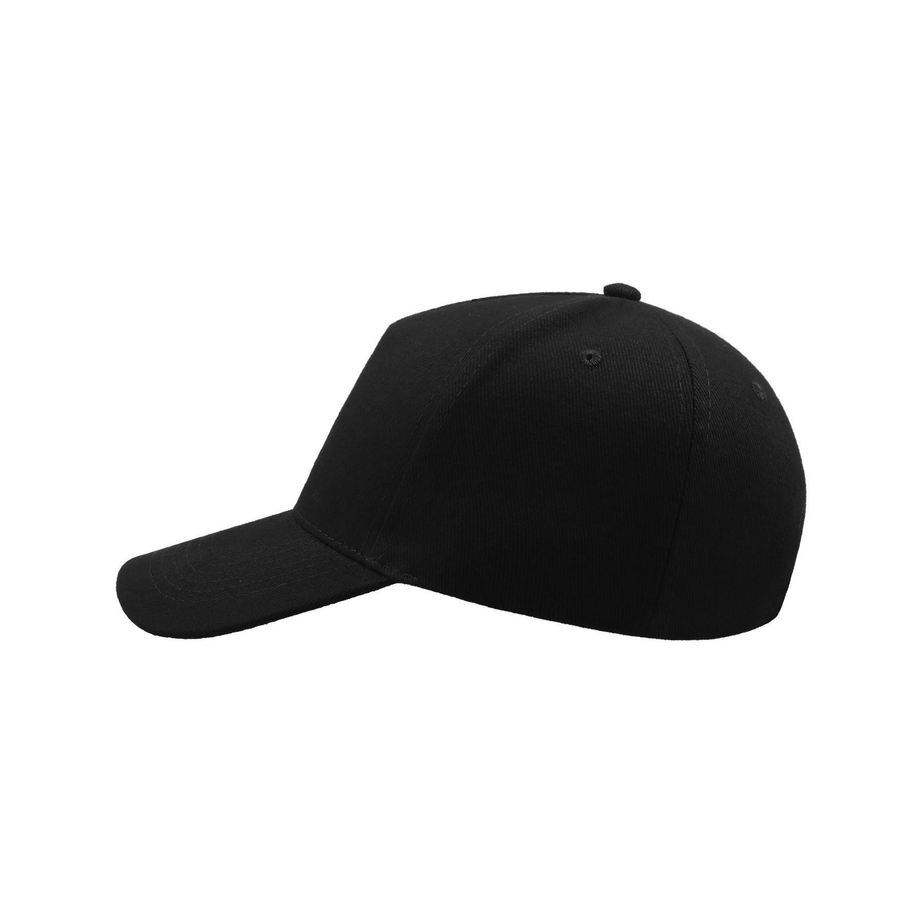 Gorra de 5 paneles de algodón modelo Liberty Five Negro 3/4