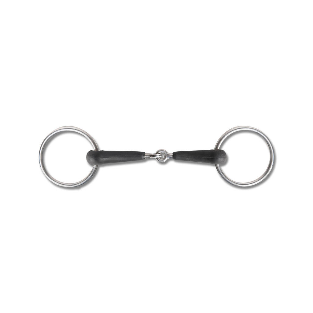 Simple break rubber bit for horse Waldhausen d