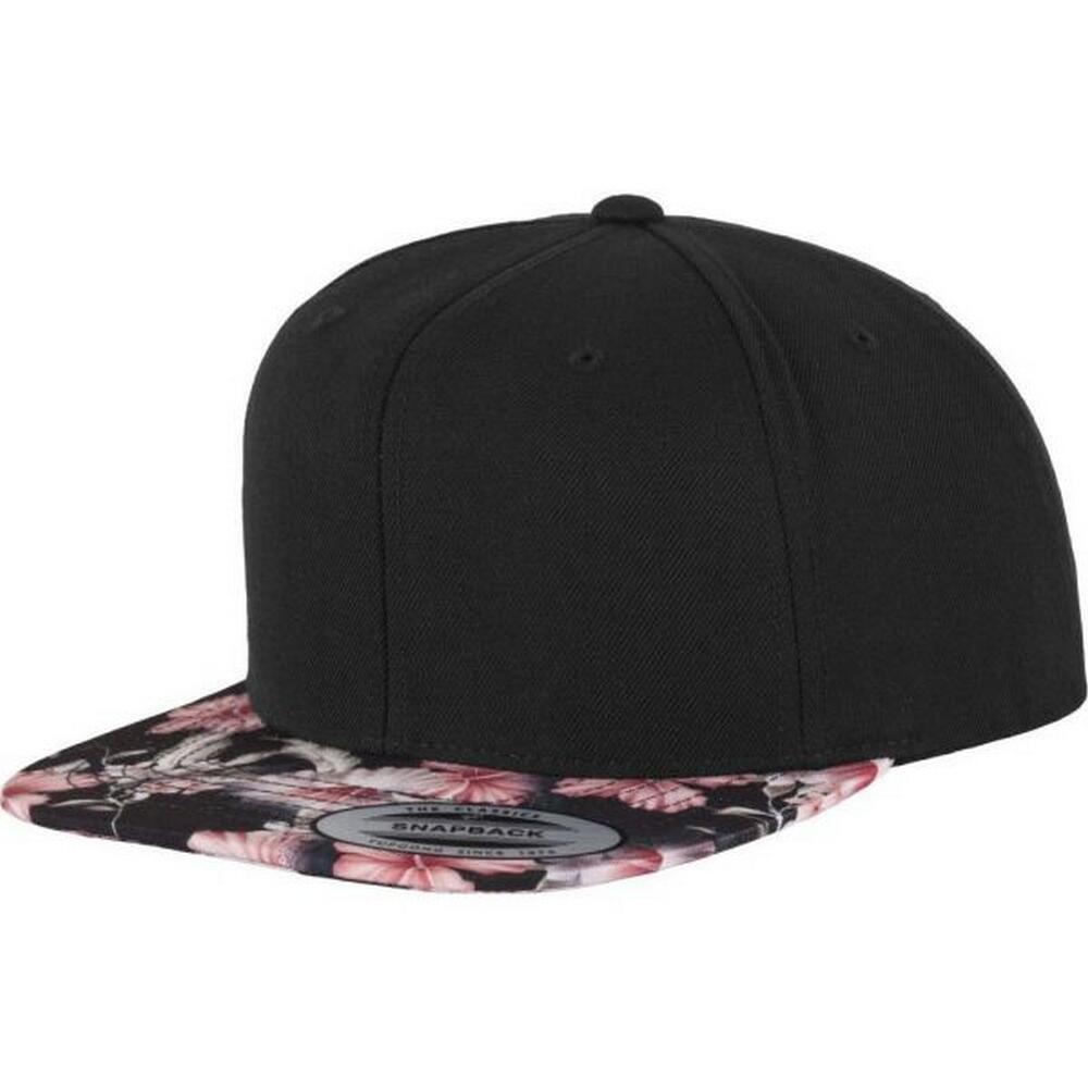 Boné snapback classic prostyle floral preto / vermelho
