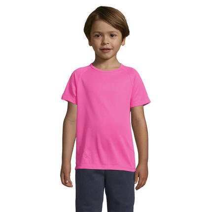 Kinderen/Kinderen Sportief Raglan Tshirt (Neon Oranje)