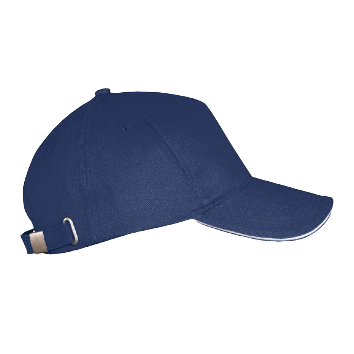 Casquette De Baseball LONG BEACH (Bleu Marine Français / Blanc) 3/4
