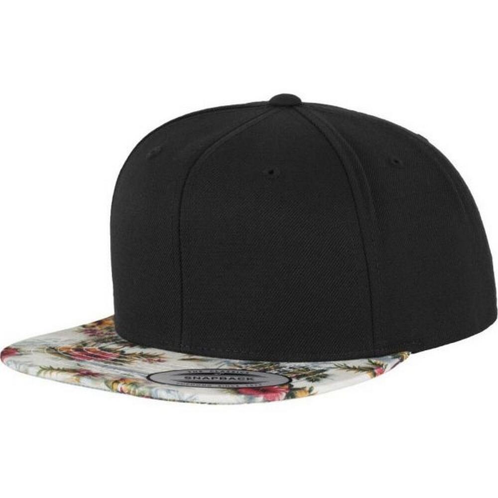 Boné snapback classic prostyle floral preto / menta