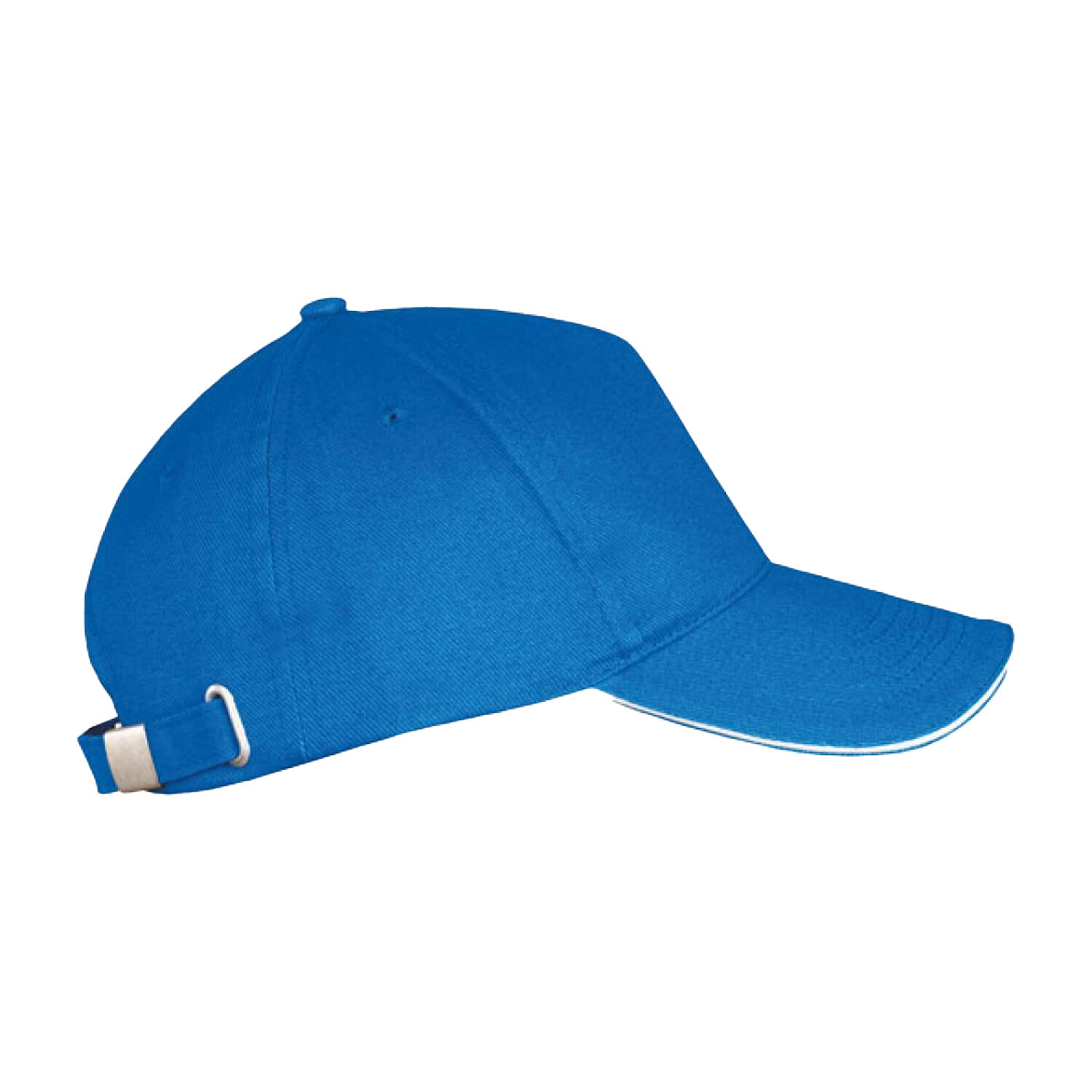 Casquette De Baseball LONG BEACH (Bleu Roi / Blanc) 3/4