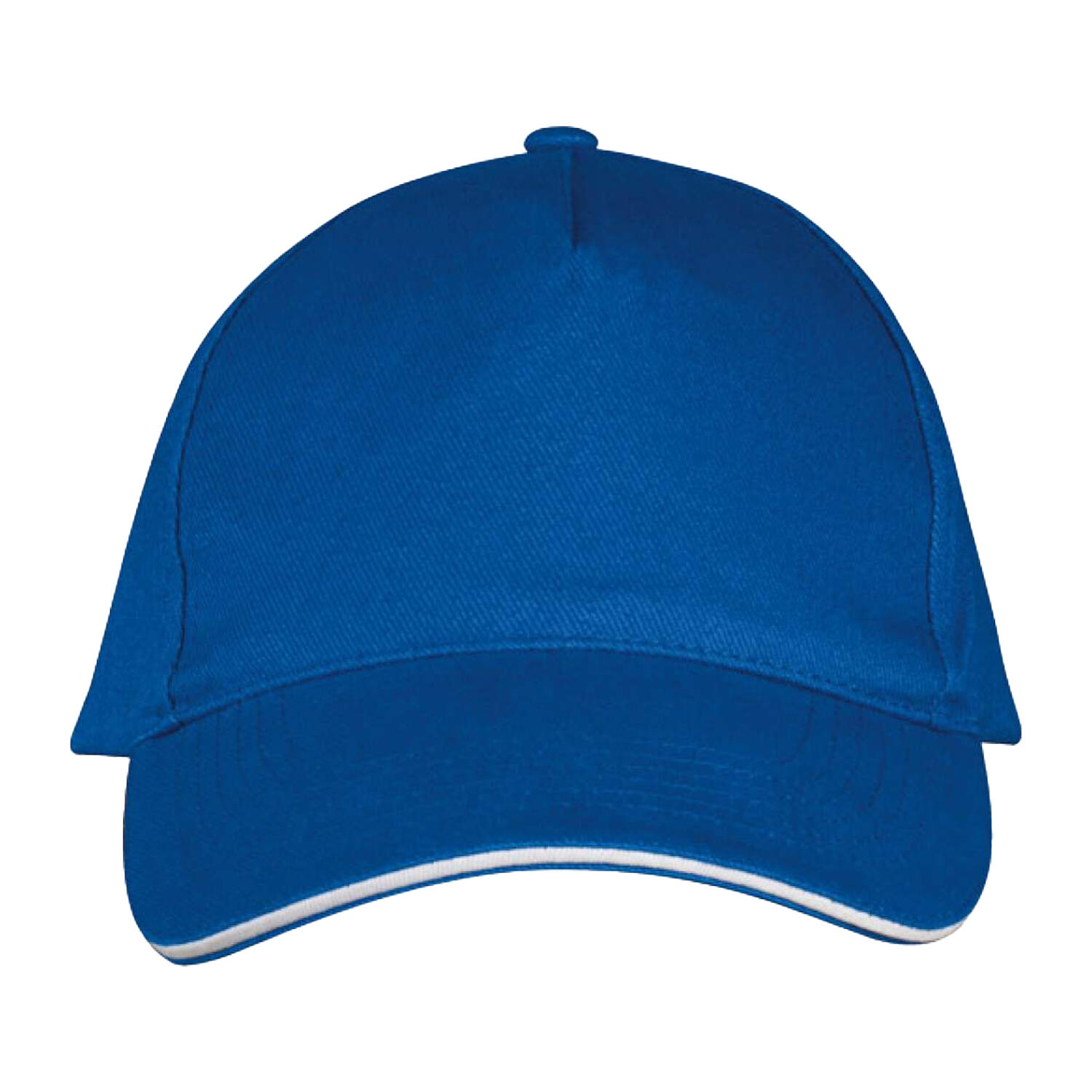 SOL'S Boné de basebol de 5 painéis de Long Beach Azul Real / Branco