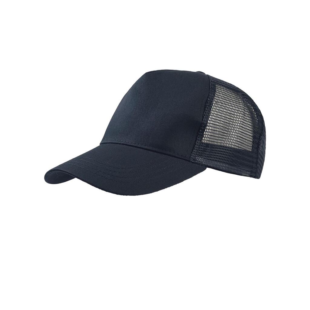 Rapper Cotton 5 Panel Trucker Cap (Navy/Navy)
