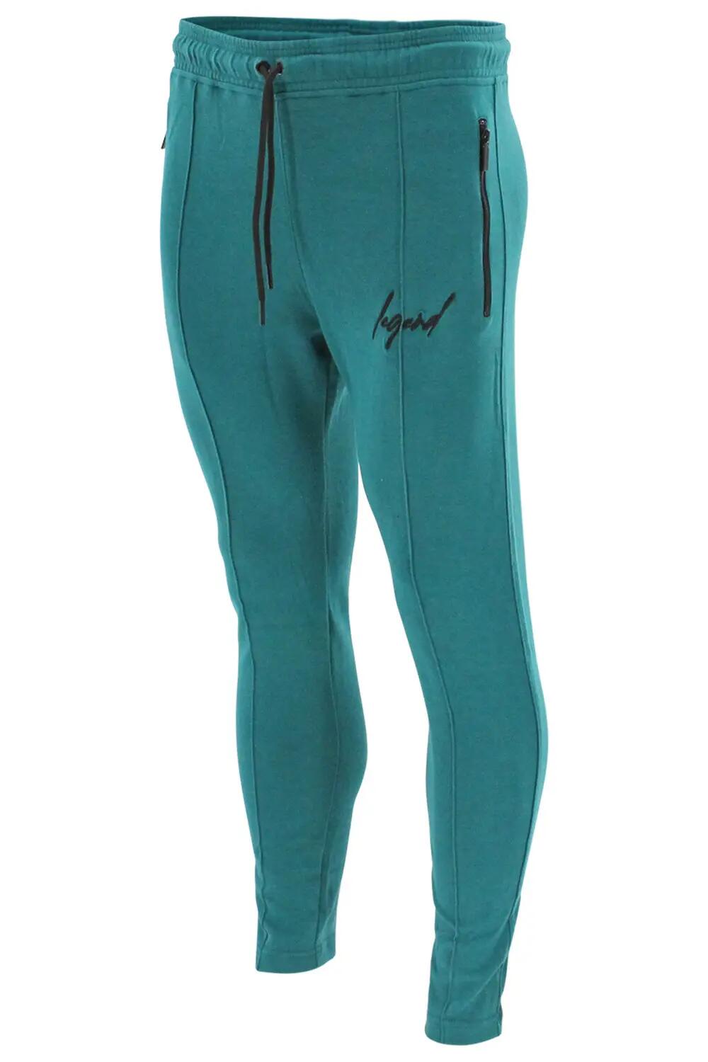Trouser LA Luxe Lounge Petrol heren/dames katoen 4/5