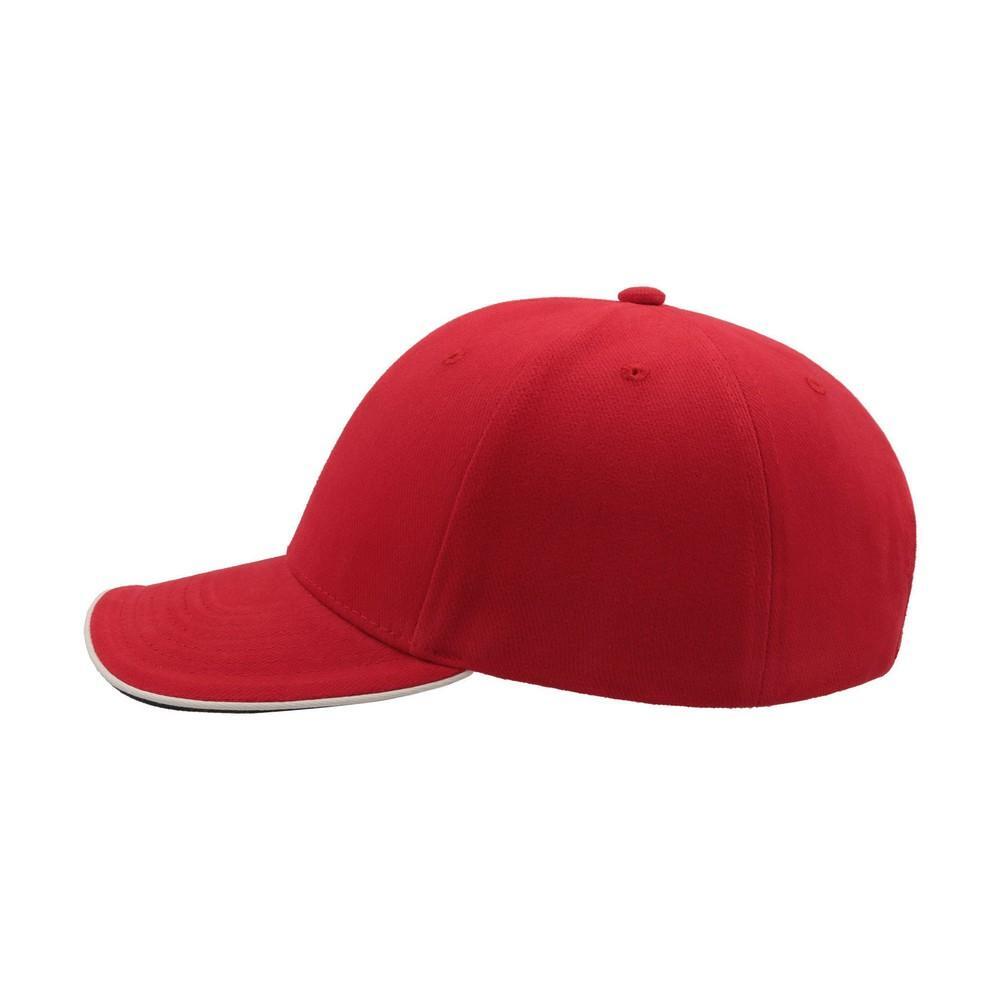 Piloto Sanduíche de algodão 6 Painel Cap (Vermelho) 3/4