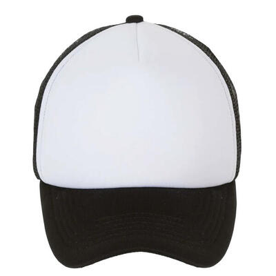 Bubble colour block baseball cap (wit/zwart)