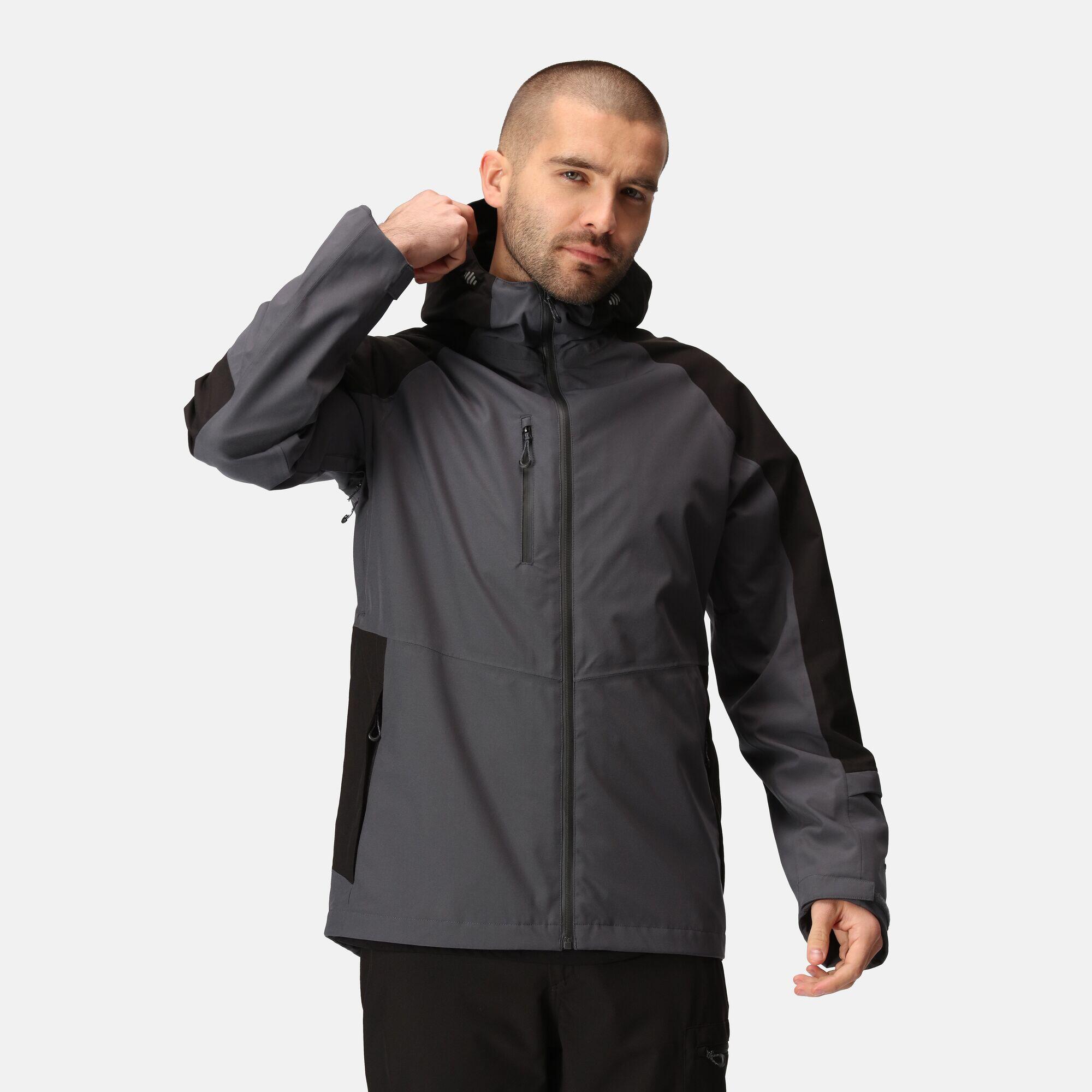 REGATTA Herren Wandern Jacke Wasserdicht - X-Pro Beacon, grau und schwarz