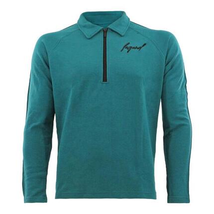 Sweater LA Luxe Lounge half zip Petrol heren/dames katoen Fitness en Hardlopen