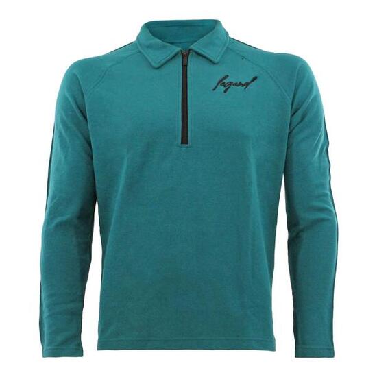 Sweater LA Luxe Lounge half zip Petrol heren/dames katoen Fitness en Hardlopen