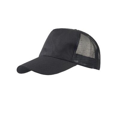 Cotton Cappellino Tipo Trucker Con Visiera Adulti/Unisex Atlantis Rapper Nero