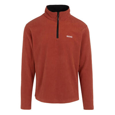 Geweldig voor buiten heren thompson half zip fleece sweater (rood oker)