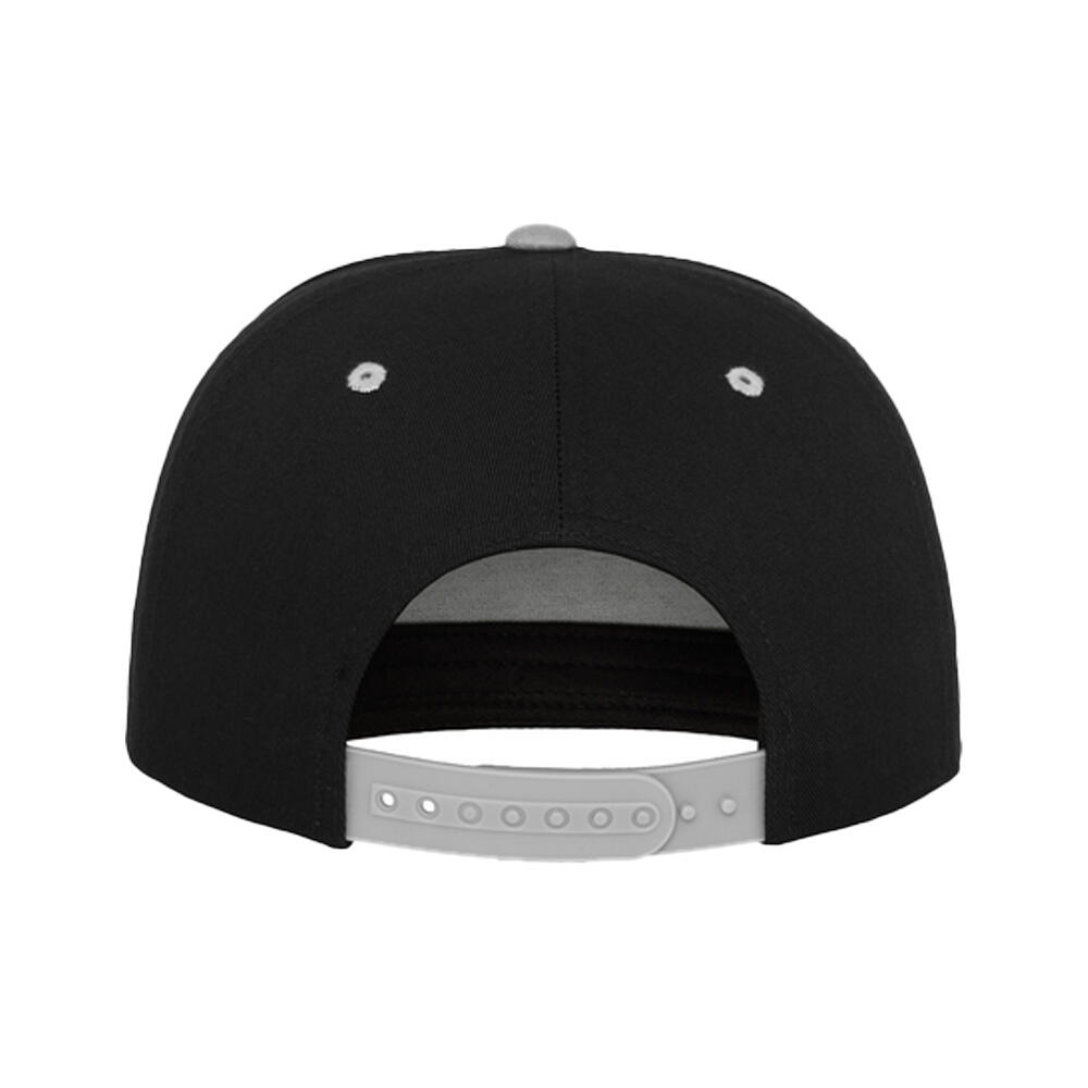 "Classic" Snapback Mütze 5 Segmente Damen und Herren Schwarz/Silber 2/3