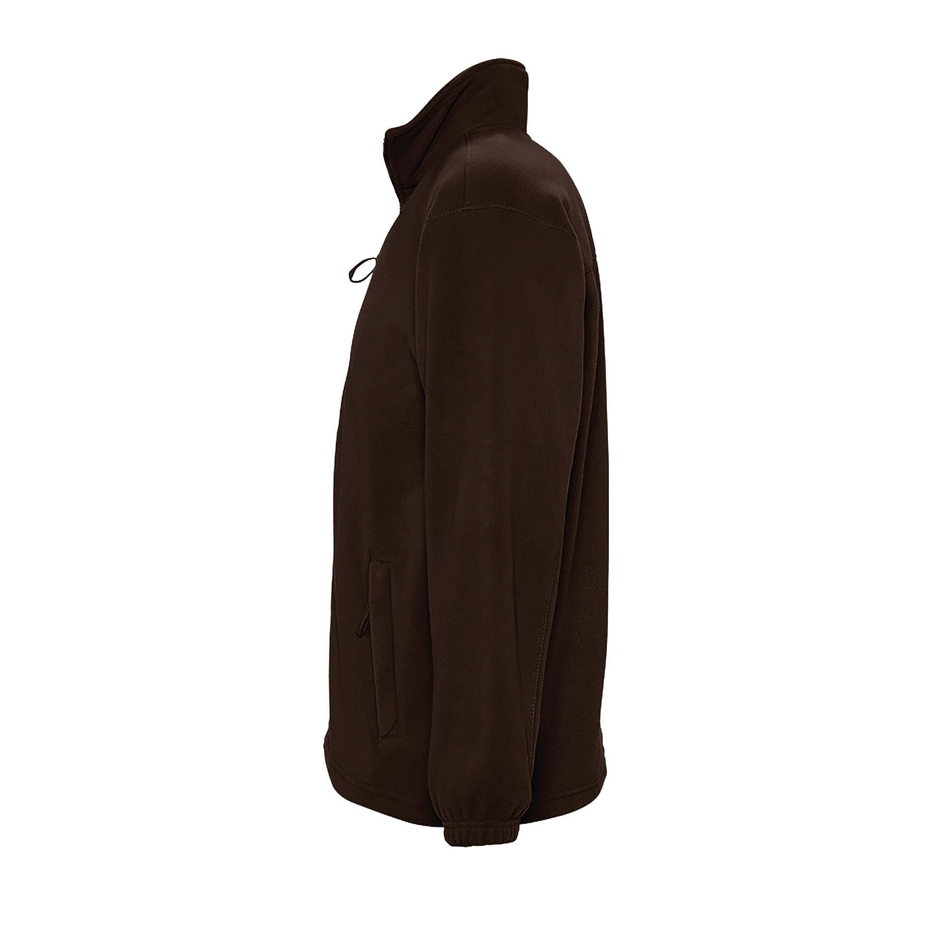 Felpa Invernale Da Esterni Con Zip Uomo SOLS North Cioccolato 3/4