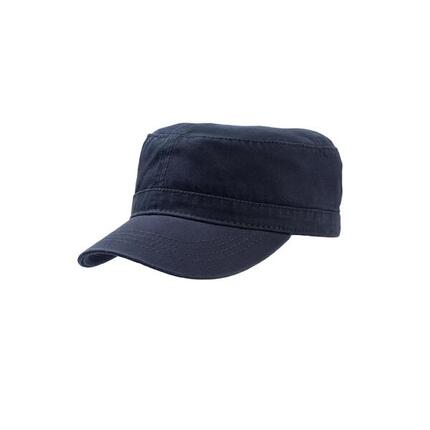 Casquette Militaire En Serge De Coton Mixte (Bleu Marine)