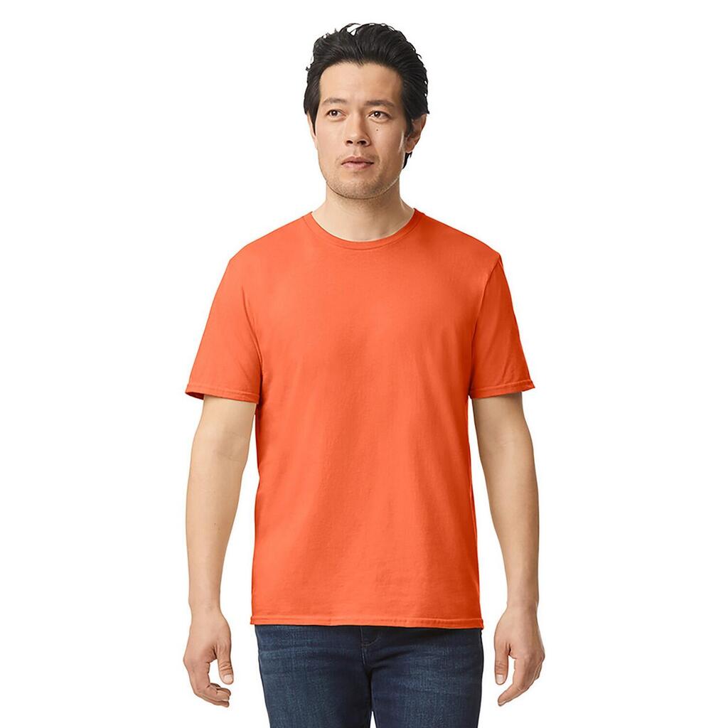 Unisex Adult Softstyle Plain Cotton TShirt (Orange)