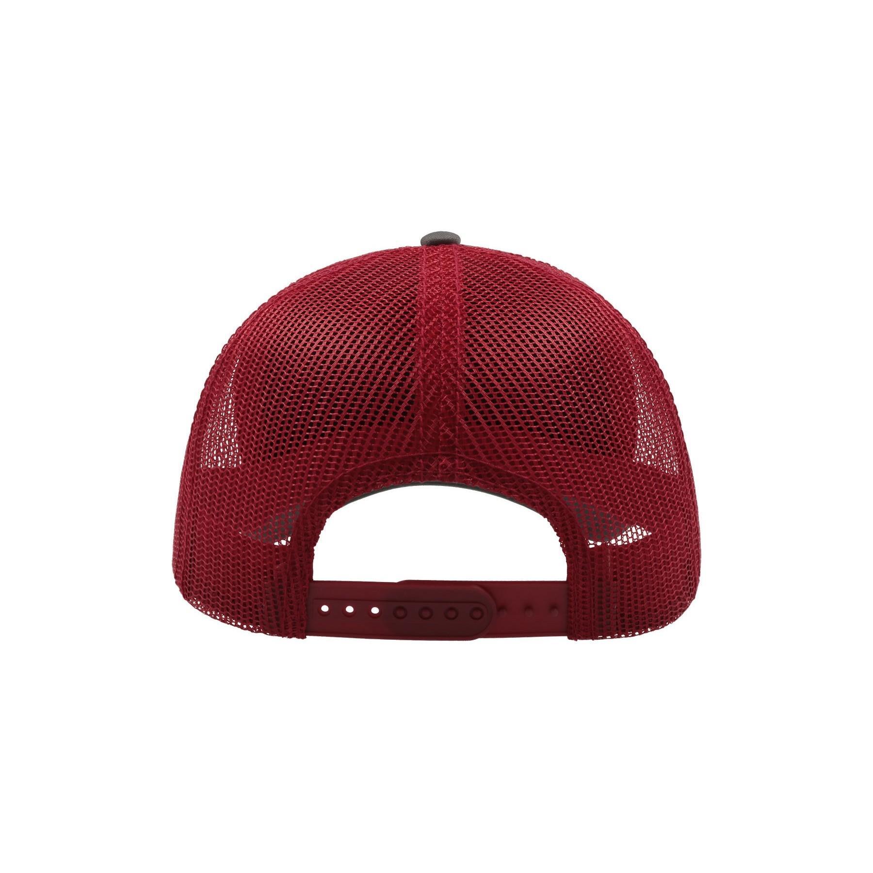 Casquette Style Trucker RAPPER Mixte (Gris / Rouge) 2/4