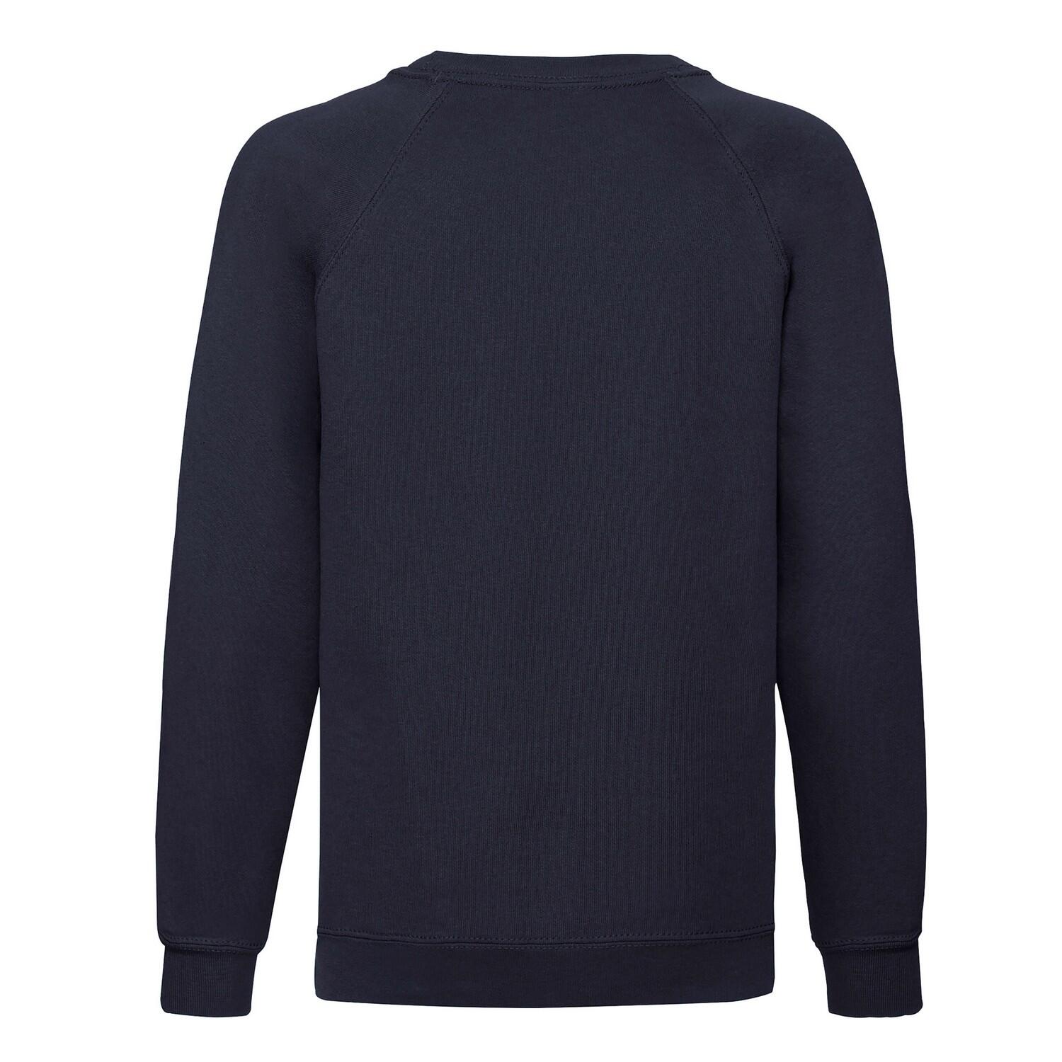 Childrens/Kids Classic Raglan Sweatshirt (Deep Navy) 2/3