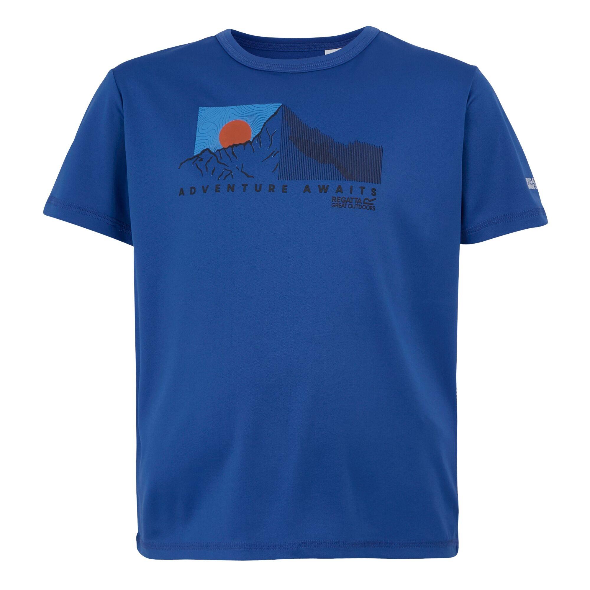 REGATTA Childrens/Kids Alvarado IX Adventure Awaits TShirt (Olympian Blue)
