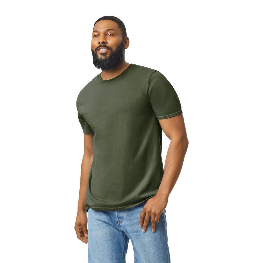 Unisex Adult Softstyle Plain Cotton TShirt (Military Green)