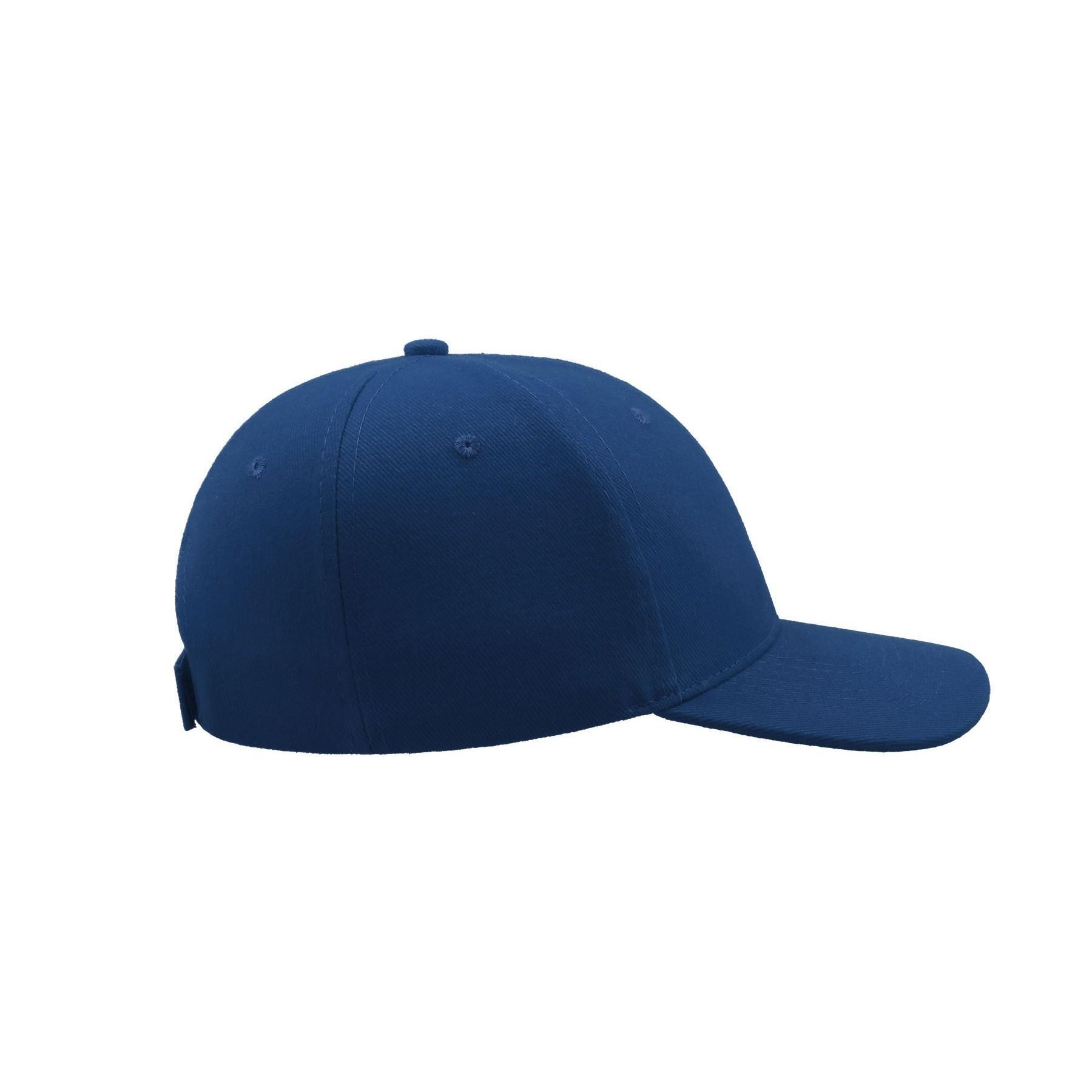 Gorra de 6 paneles de algodón cepillado modelo Liberty Azul Real 4/4