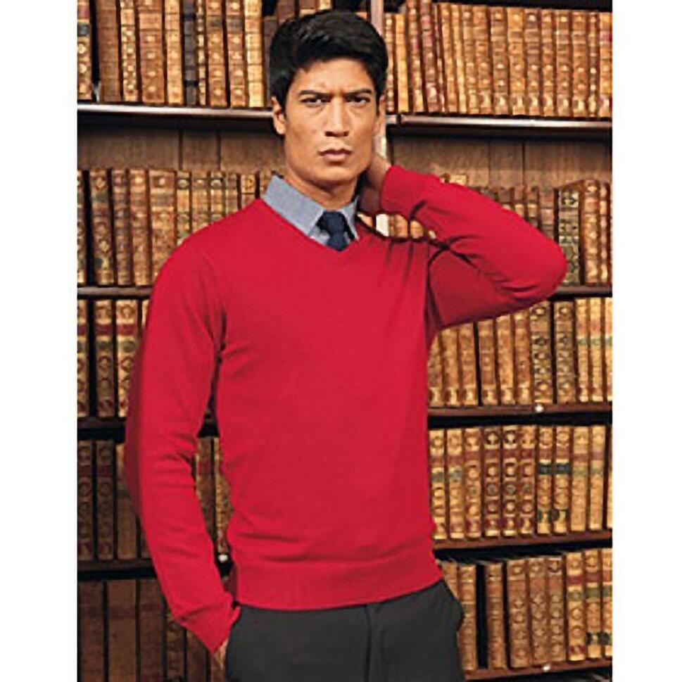 Męski Dziergany Sweter W Serek Vneck
