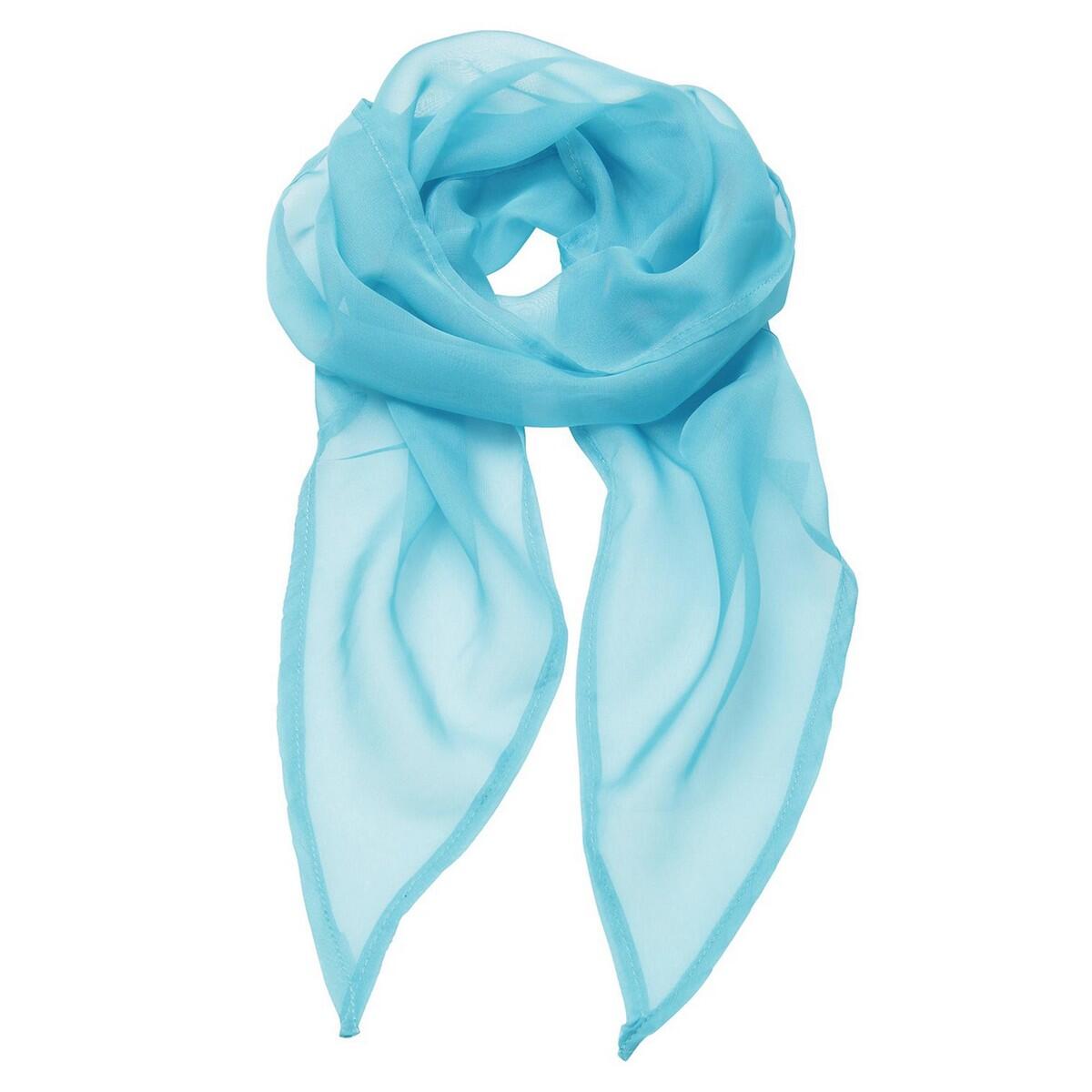 Dames Chiffon Sjaal (Turquoise) 1/3