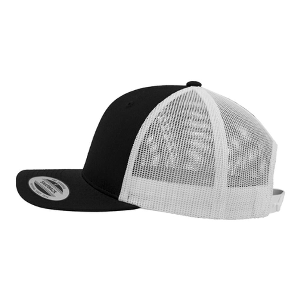 Trucker Cap Zweifarbig Damen und Herren Schwarz/Weiß 3/3