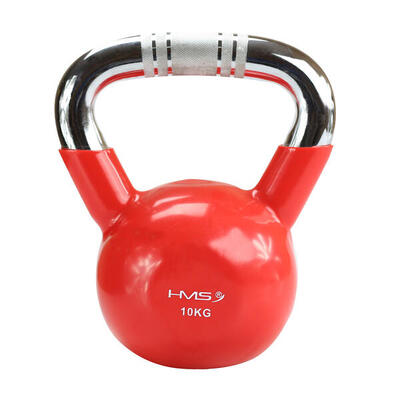 Verchroomd handvat gekartelde gietijzeren kettlebell hms ktc