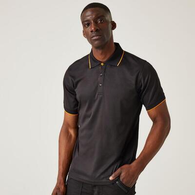 Herren T-Shirt - Nagate Polo Shirt, schwarz