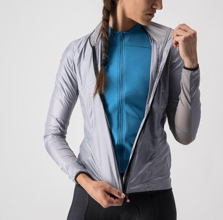 CASTELLI Windjacke Aria Shell W Silbergrau - XL 4/6