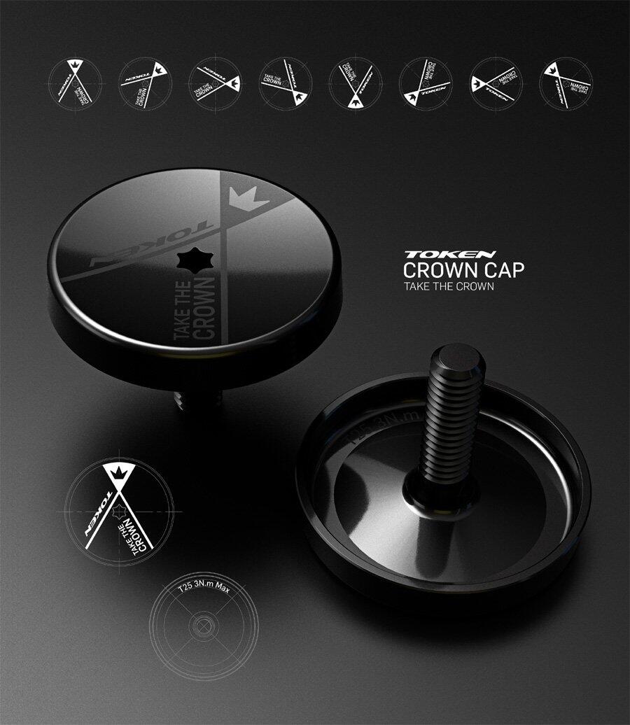 Token A-Head Cap Crown Cap 1 1/8" schwarz, Ultralight 4,5g 3/3