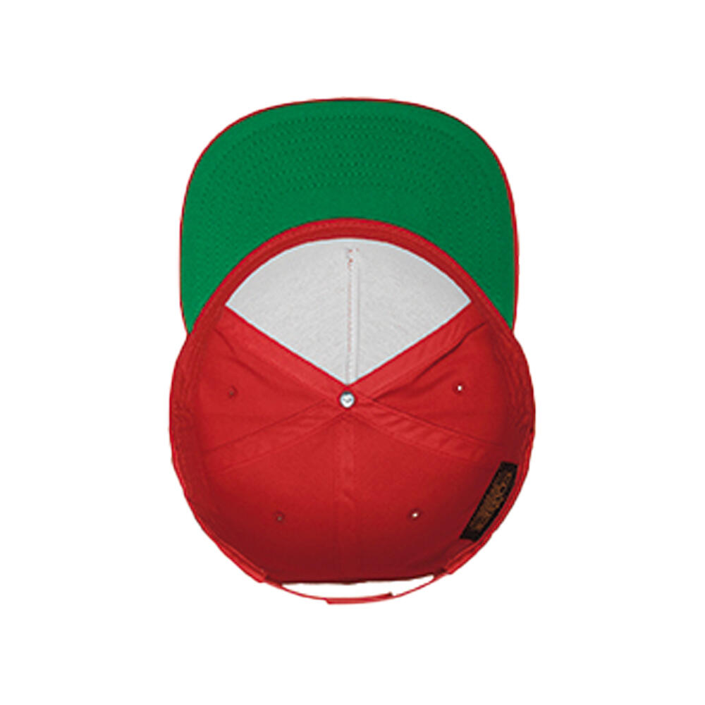 Boné clássico de 5 painéis com fecho de correr (Vermelho) 2/2