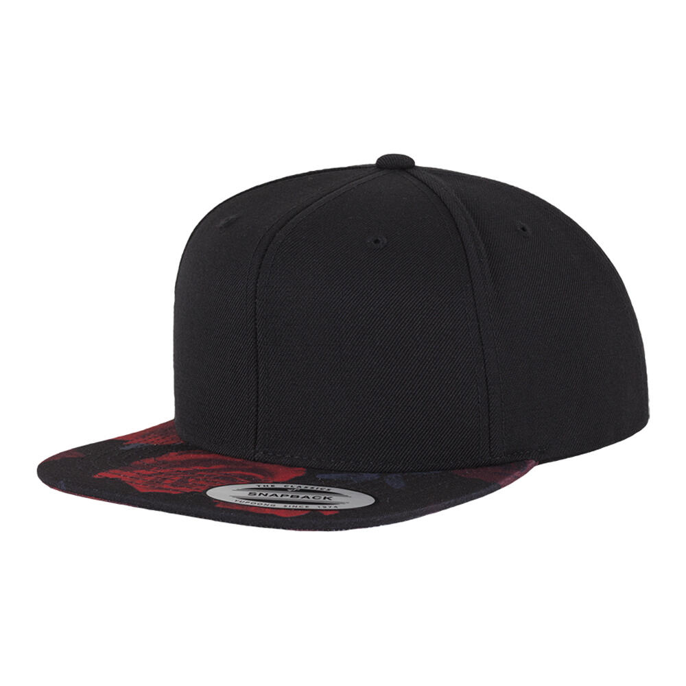 Roses Snapback Cap (Black/Red)
