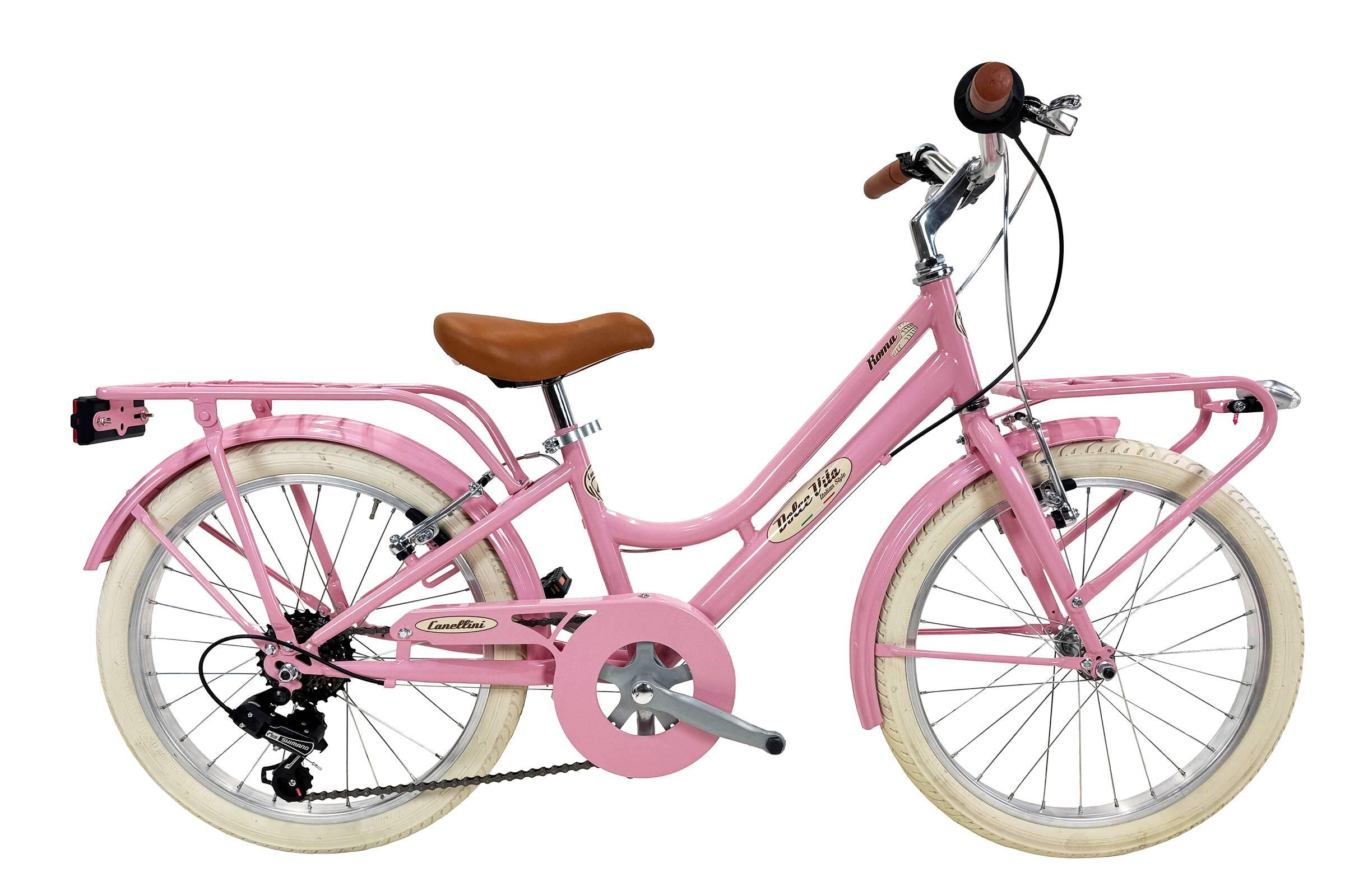 CANELLINI Mädchenfahrrad Dolce Vita by Canellini ROMA 20" 6V - Rosa