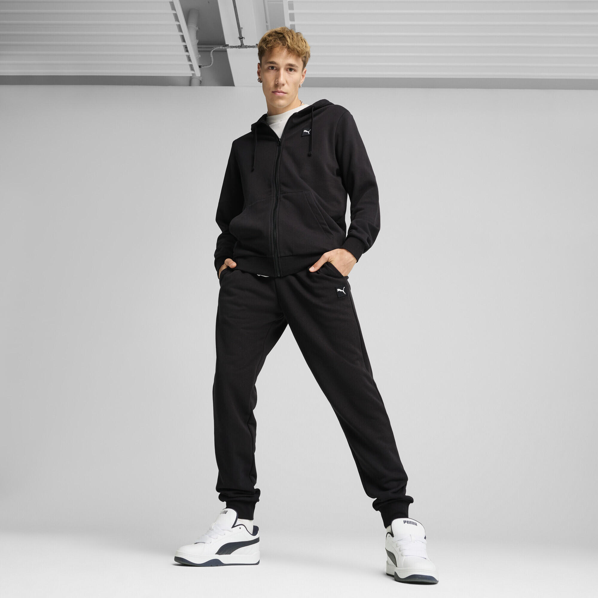 Tuta con cappuccio da uomo PUMA Black 2/7
