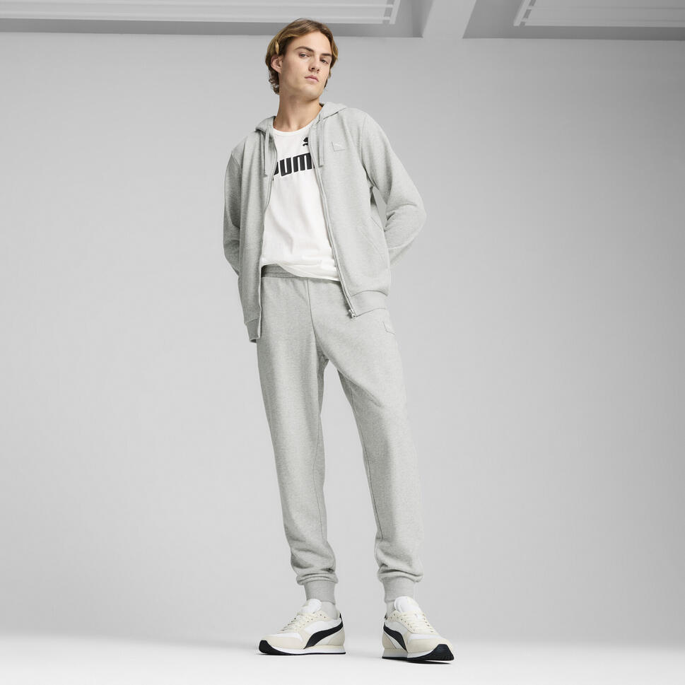 Męskie dres z kapturem PUMA Light Gray Heather