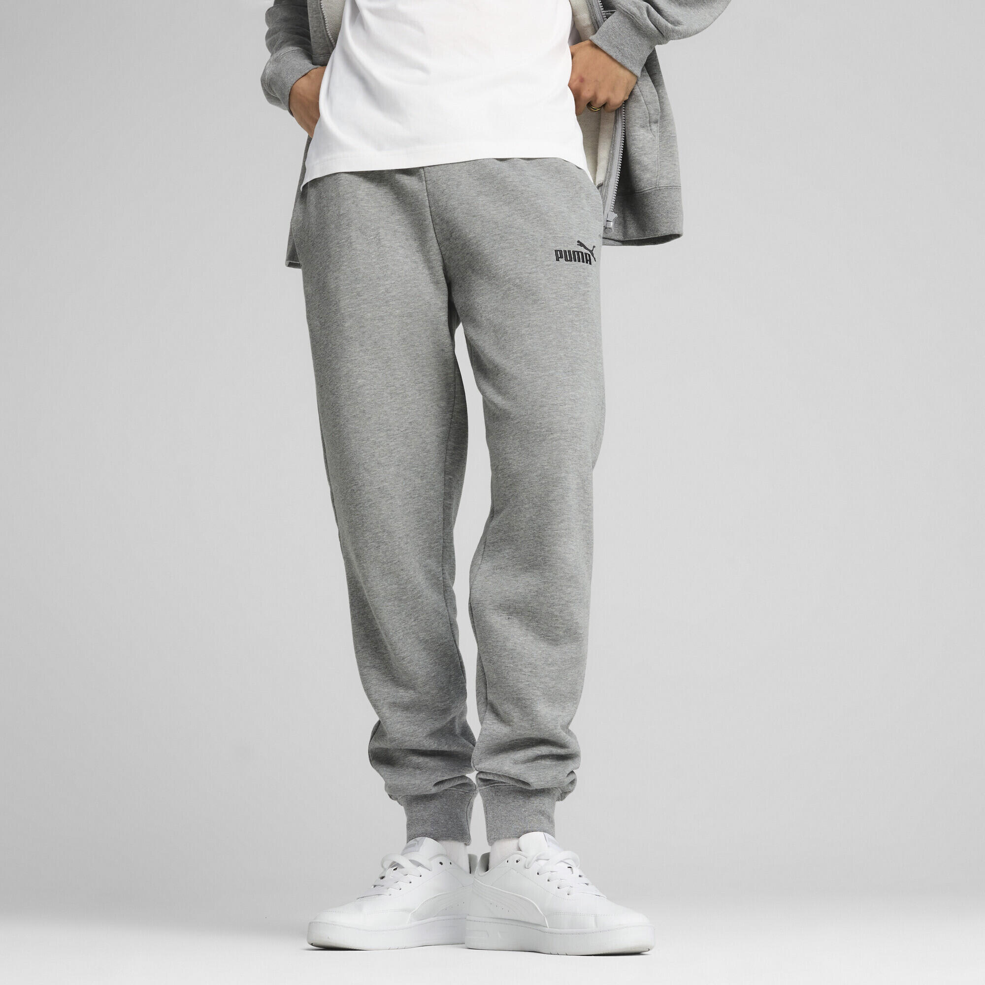 Essentials No. 1 Logo Slim Jogginghose Herren PUMA Medium Gray Heather 4/7