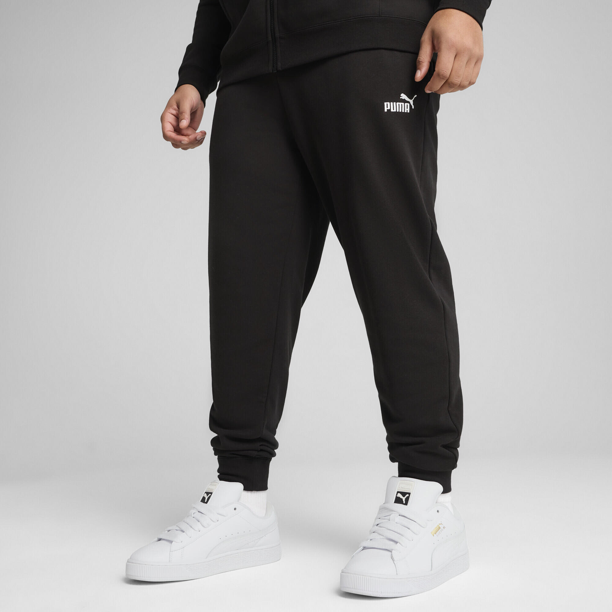 Pantalones de chándal semiajustados Essentials con logo n.º 1 Hombre PUMA Black 4/7