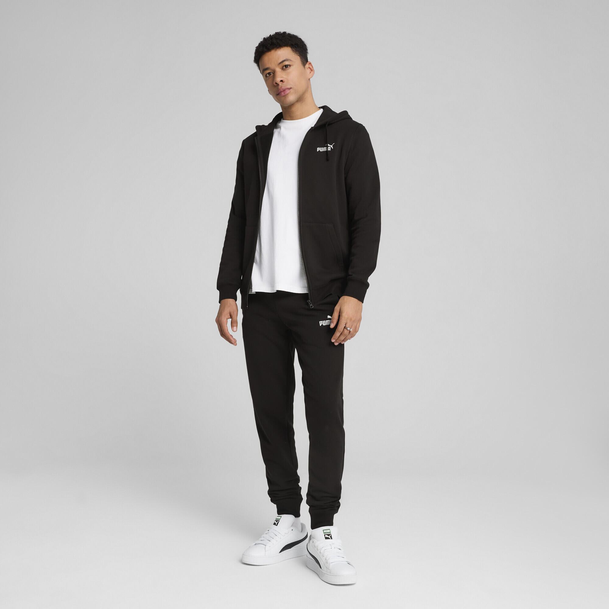 Pantalones de chándal semiajustados Essentials con logo n.º 1 Hombre PUMA Black 6/7