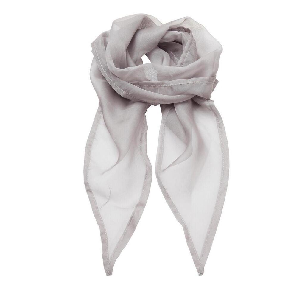 Womens/Ladies Chiffon Scarf (Silver)