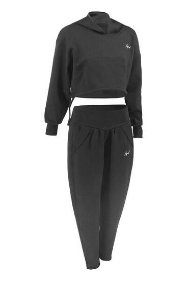 GracefulGlide Fashion Dames Tracksuit Zwart